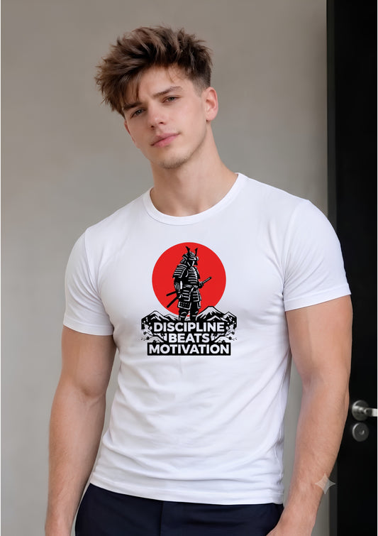 Discipline Beats Motivation Regular T-Shirt