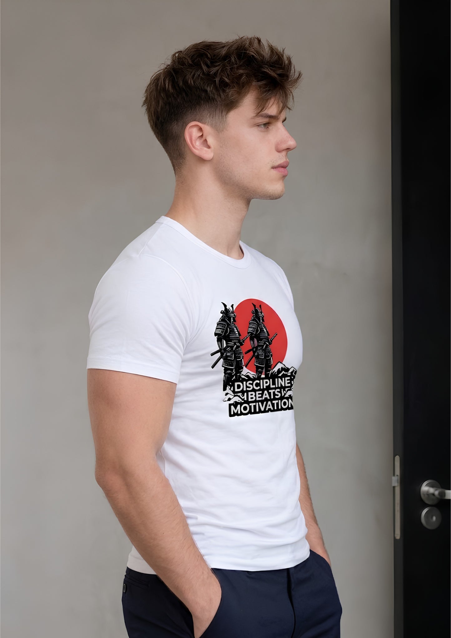 Discipline Beats Motivation Regular T-Shirt