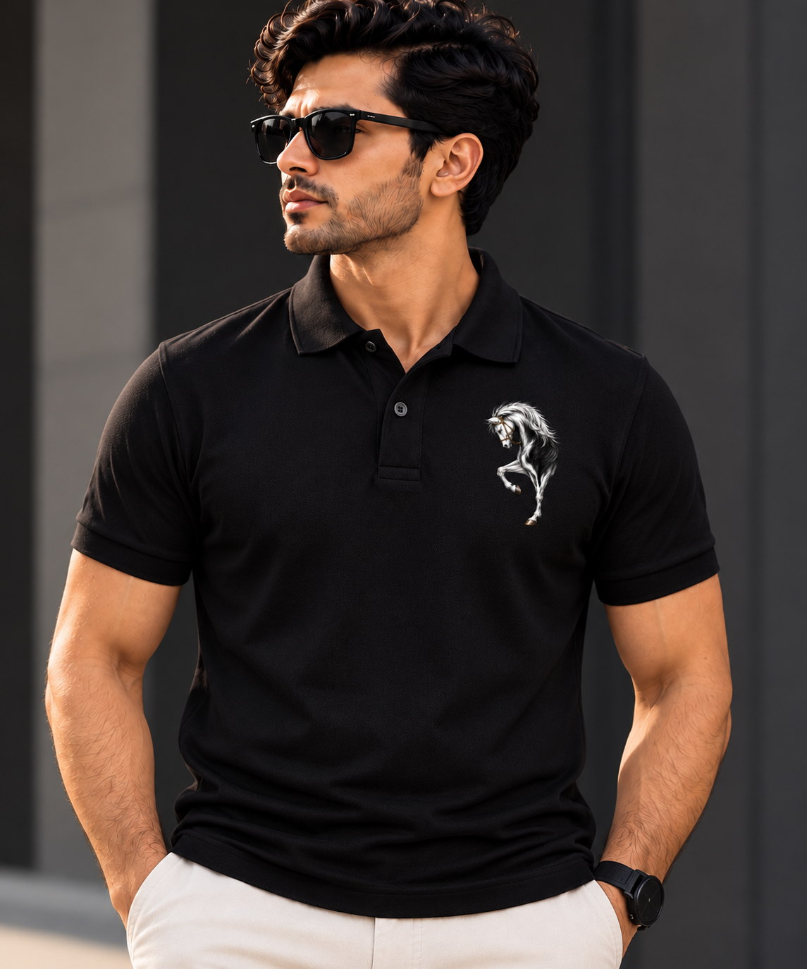 Horse | Premium 220 GSM Polo T-Shirt | RASIK