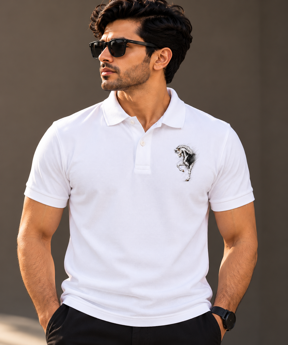 Horse | Premium 220 GSM Polo T-Shirt | RASIK